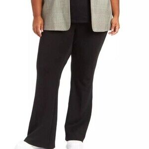 Pari Passu Black Soft Stretchy Flare Leggings Size 16